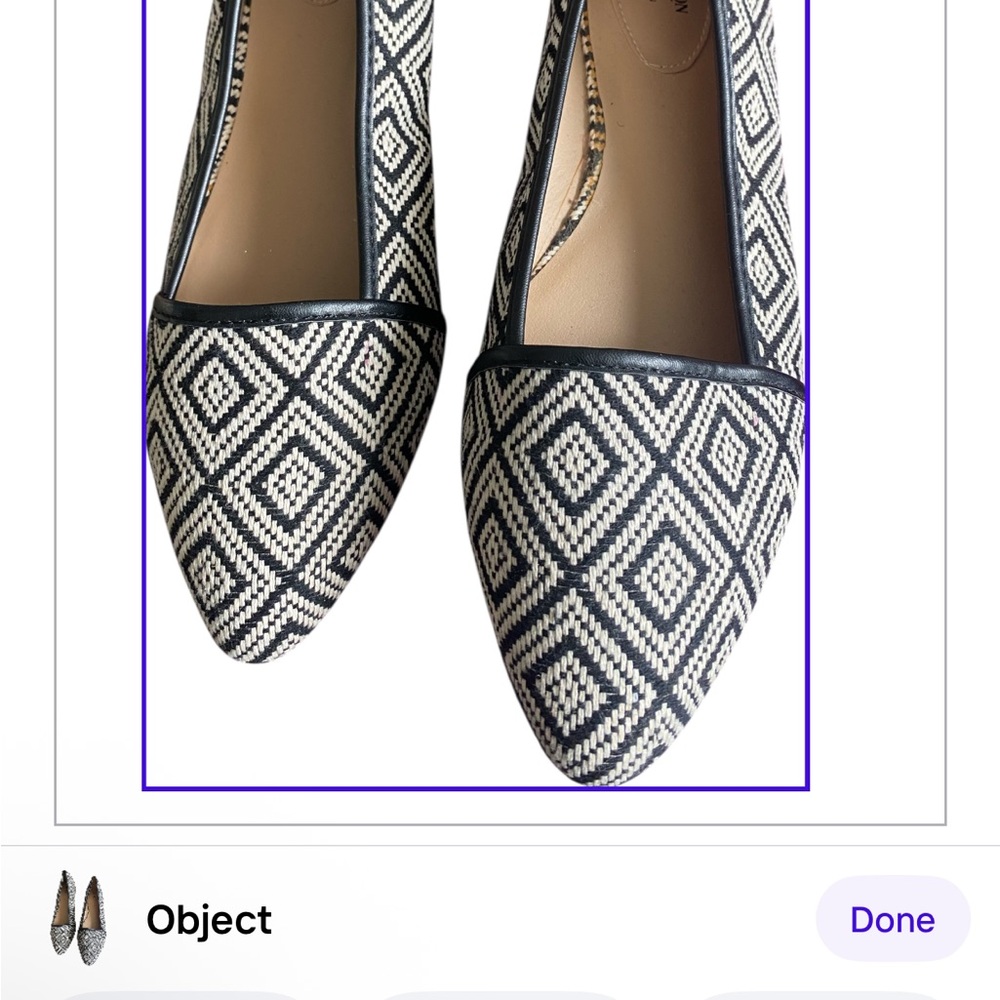 Avon Black and White Geometric Cushion Steps Flats - Picture 14 of 15